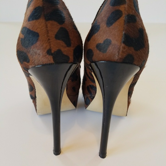 Bakers platform heel/faux leopard fur - Picture 6 of 8